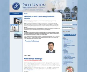 Picounionnc.org(Pico Union Neighborhood Council) Screenshot