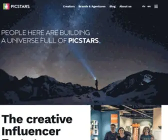 Picstars.com(Influencer Marketing Schweiz) Screenshot