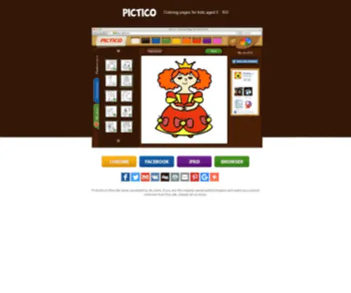 Picti.co(Coloring pages for kids aged) Screenshot