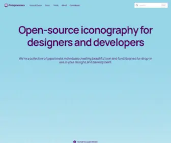 Pictogrammers.com(Open-source iconography for designers and developers) Screenshot