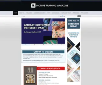 Pictureframingmagazine.com(Picture Framing Magazine's Online Resource Picture Frame) Screenshot