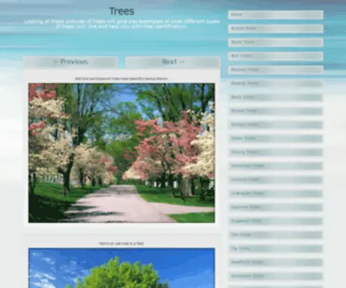 Picturesoftrees.org(Pictures of Trees) Screenshot