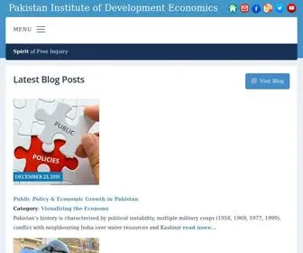 Pide.org.pk(Pakistan Institute of Development Economics) Screenshot