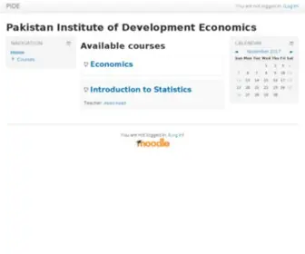 Pidelms.com(Pakistan Institute of Development Economics) Screenshot