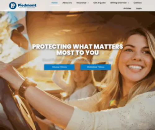 Piedmont-INS.com(Piedmont Insurance) Screenshot