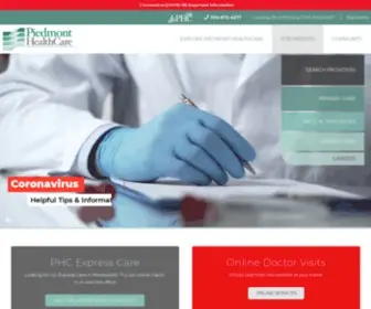 Piedmonthealthcare.com(North Carolina Physicians) Screenshot