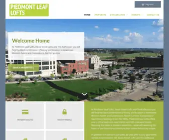 Piedmontleaflofts.com(Luxury Lofts in Downtown Winston) Screenshot