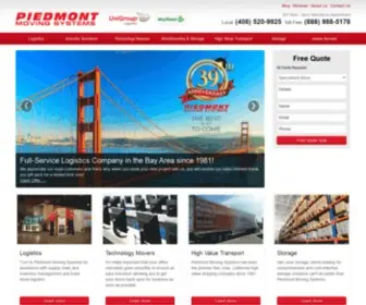 Piedmontmoving.com(San Jose Logistics) Screenshot