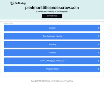 Piedmonttitleandescrow.com(piedmonttitleandescrow) Screenshot