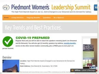 Piedmontwomenleaders.org(Piedmont Womens Leadership Summit Greensboro) Screenshot