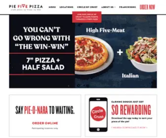 Piefivepizza.com(Pie Five Pizza) Screenshot