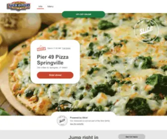 Pier49PizzaspringVille.com(Pier 49 PizzaspringVille) Screenshot