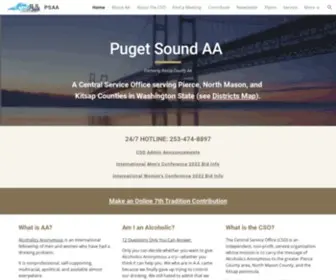 Piercecountyaa.org(Puget Sound A.A) Screenshot