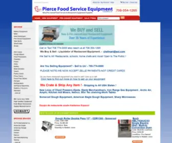 Pierceequipment.com(Restaurant Equipment) Screenshot