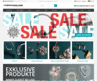 Piercingline.com(Piercing kaufen  exklusive Produkte zum besten Preis) Screenshot
