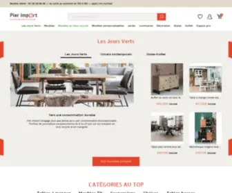 Pierimport.fr(Découvrez chez Pier Import des meubles en bois aux styles variés et de qualité) Screenshot