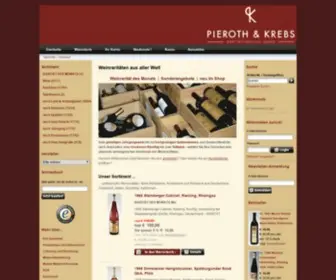 Pieroth-Krebs.shop(Weinraritäten aus aller Welt bequem online kaufen) Screenshot