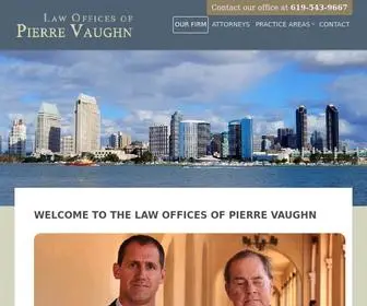 Pierrevaughn.com(San Diego Law Office of Pierre Vaughn) Screenshot