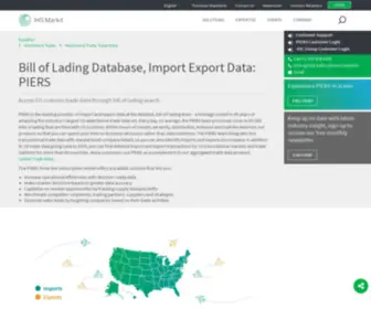 Piersasia.com(Bill of Lading Database) Screenshot