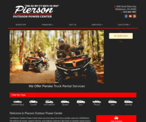 Piersonservicecenter.com(Pierson Outdoor Power Center) Screenshot