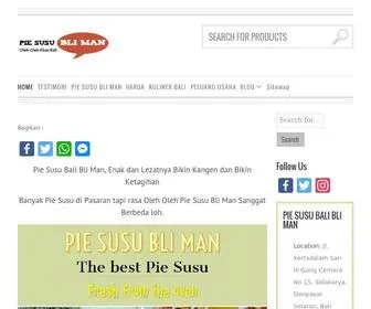 Piesusubliman.com(Pie Susu Bali BLI MAN Oleh Oleh Khas Asli Terenak di Denpasar) Screenshot