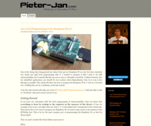 Pieter-Jan.com(Pieter Jan) Screenshot