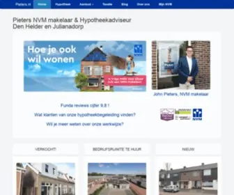 Pieters.nl(NVM makelaar Den Helder en Julianadorp & Onafhankelijk hypotheekadviseur) Screenshot
