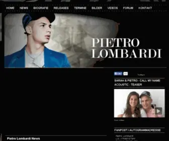Pietro-Lombardi.de(Universal Music) Screenshot