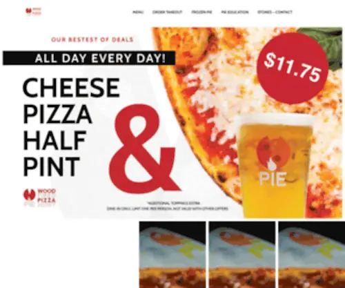 Piewoodpizza.com(PIE WOOD FIRED PIZZA JOINT) Screenshot
