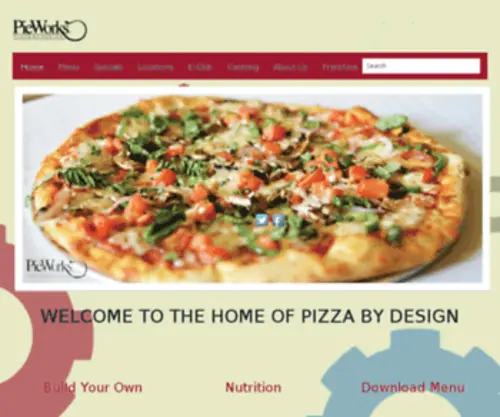 Pieworks.com(Pizza by Design) Screenshot