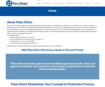 Piezodirect.com(Piezo Ceramic Manufacturer) Screenshot