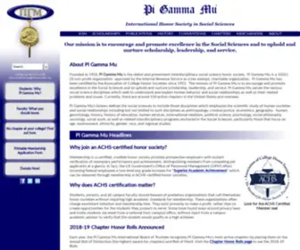 Pigammamu.org(Pi Gamma Mu) Screenshot