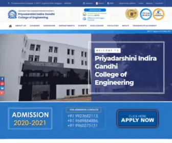 Pigce.edu.in(Priyadarshini Indira Gandhi College of Engineering) Screenshot