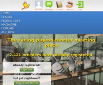 Pigeonface.com(World wide pigeon breeder community) Screenshot