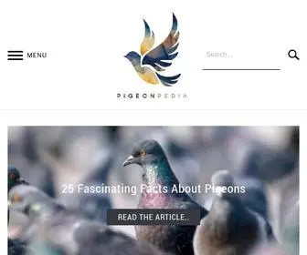 Pigeonpedia.com(Pigeons explained) Screenshot