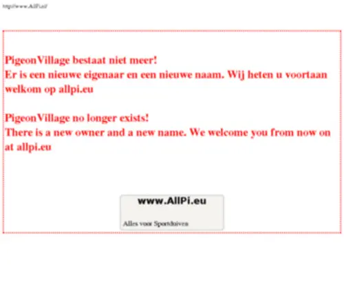 Pigeonvillage.nl(Synology Web Station) Screenshot