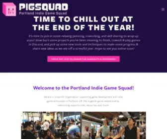 Pigsquad.com(The Portland Indie Game Squad is a 501(c)) Screenshot