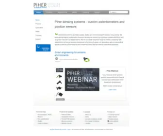 Piherautomotive.com(Piher sensing systems) Screenshot