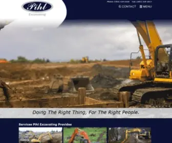 Pihl-INC.com(Pihl Excavating) Screenshot