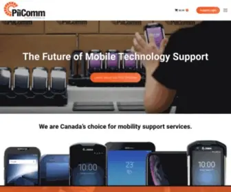 Piicomm.ca(Canada’s Largest Mobility Support Service Desk) Screenshot