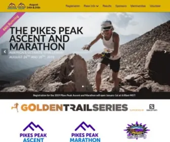 Pikespeakmarathon.org(Pikes Peak Ascent and Marathon) Screenshot