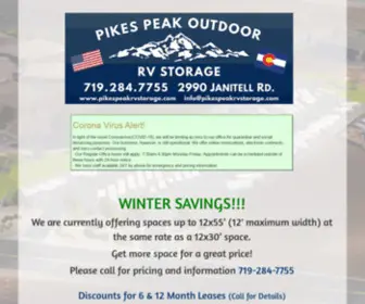 Pikespeakrvstorage.com(Pikes Peak Outdoor RV Storage) Screenshot