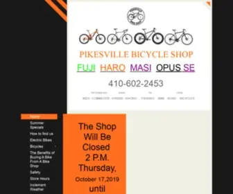 Pikesvillebikes.com(Pikesville Bike Shop) Screenshot