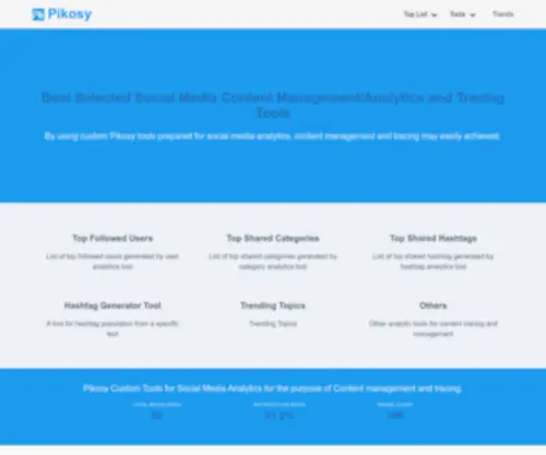 Pikosy.com(Main Page) Screenshot