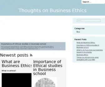 Pilantsbusinessethics.com(Buisness Ethics Blog) Screenshot