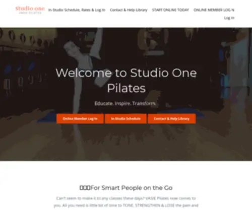 Pilatesalaska.com(Studio One Pilates) Screenshot