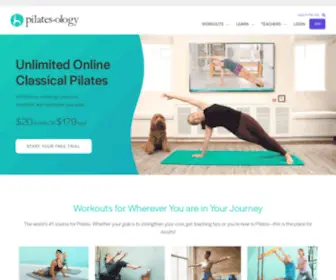 Pilatesology.com(The #1 source for Pilates. Whether your goal) Screenshot