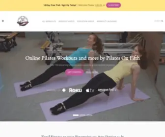 Pilatesonfifthonline.com(Ultimate Pilates Workouts streams Pilates on Fifth online workouts straight to your mobile device) Screenshot