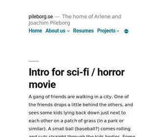 Pileborg.se(The home of Arlene and Joachim Pileborg) Screenshot