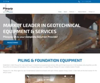 Pilequip.co.za(Piling and Foundation Equipment) Screenshot